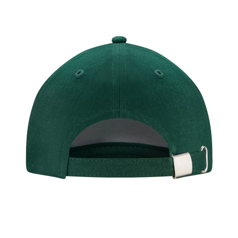 JHK Czapka 5 panelowa bawełna metalowe zapięcie Bottle Green JHK Czapka 5 panelowa bawełna metalowe zapięcie Bottle Green