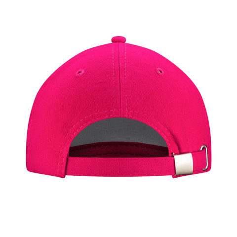 JHK Czapka 5 panelowa bawełna metalowe zapięcie Fucsia JHK Czapka 5 panelowa bawełna metalowe zapięcie Fucsia