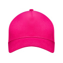 JHK Czapka 5 panelowa bawełna metalowe zapięcie Fucsia