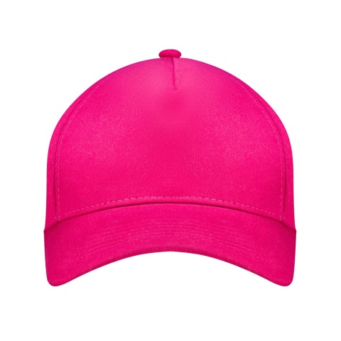 JHK Czapka 5 panelowa bawełna metalowe zapięcie Fucsia JHK Czapka 5 panelowa bawełna metalowe zapięcie Fucsia