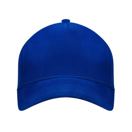 JHK Czapka 5 panelowa bawełna metalowe zapięcie Royal Blue