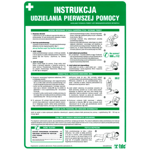 INSTRUKCJA UDZIELANIA PIERWSZEJ POMOCY 24,5 X 35 IA A11 DN CN
