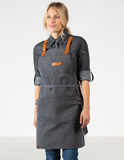 Bib Apron Canvas With Decorative Label Bib Apron Canvas With Decorative Label