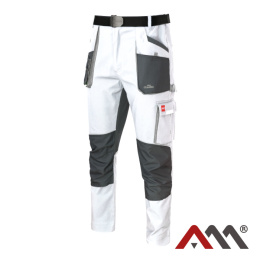 CLASSIC STRETCH SLIM WHITE-GRAY SPODNIE KAT. I