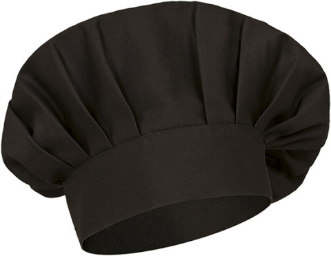 Czapka kucharska szefa kuchni Czarna Czapka kucharska szefa kuchni Czarna