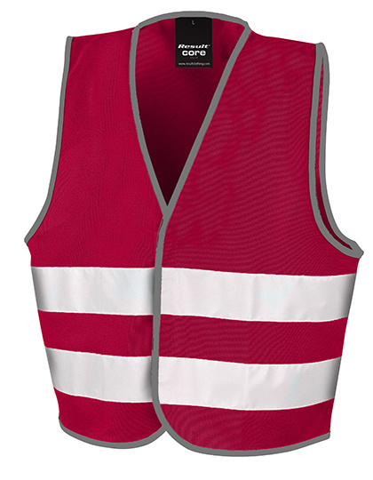 Junior Safety Vest Burgundowy Junior Safety Vest Burgundowy