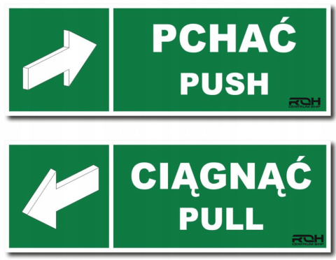 NAKLEJKI PCHAĆ/CIĄGNĄĆ 15,5x5,5cm NAKLEJKI PCHAĆ/CIĄGNĄĆ 15,5x5,5cm