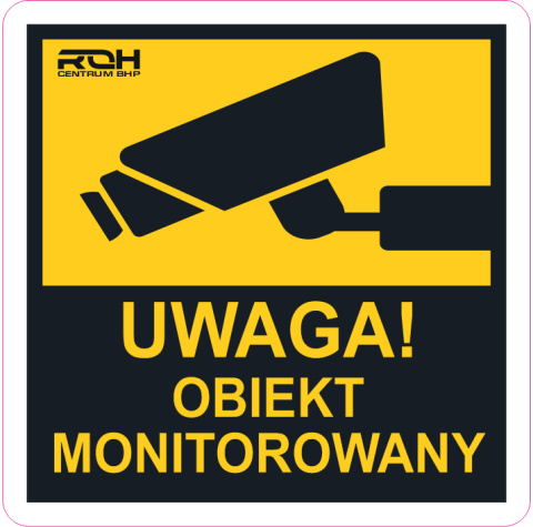 Tabliczka ostrzegawcza UWAGA OBIEKT MONITOROWANY 15 x 15cm Tabliczka ostrzegawcza UWAGA OBIEKT MONITOROWANY 15 x 15cm