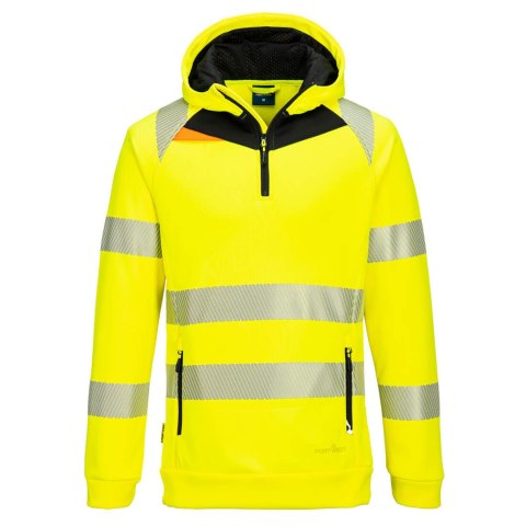 Bluza ostrzegawcza z kapturem DX4 i zamkiem 1/4 Bluza ostrzegawcza z kapturem DX4 i zamkiem 1/4