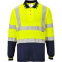 Dwukolorowa koszulka polo z długimi rękawami Dwukolorowa koszulka polo z długimi rękawami